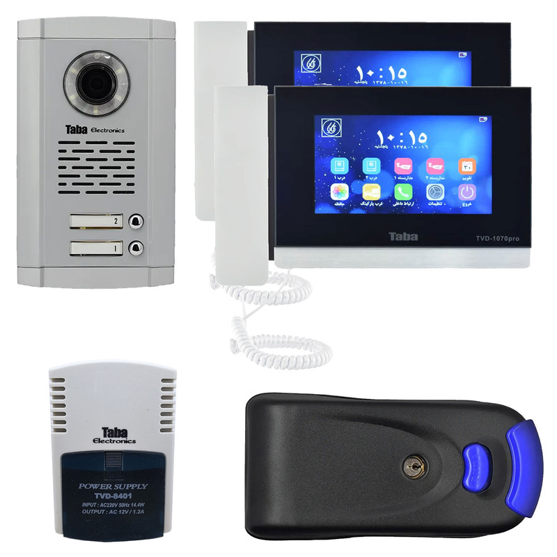 مجموعه دربازکن تصویری تابا الکترونیک مدل 1070PRO دو واحدی